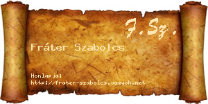 Fráter Szabolcs névjegykártya